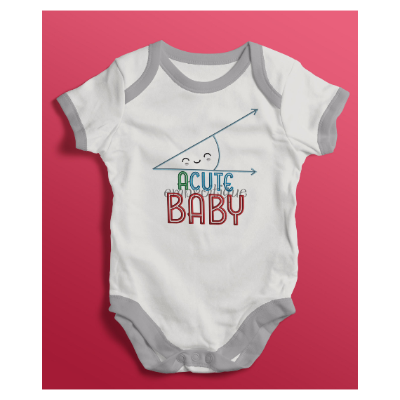 Acute Baby - Adorable Funny Nerdy Math Design  2 versions included  for boys and girls