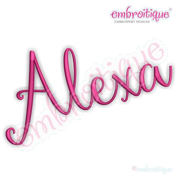 Alexa Monogram Set - Beautiful hand drawn calligraphy font for embroidery