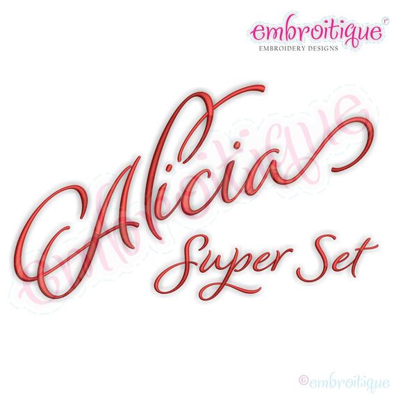Alicia Calligraphy Monogram - Super Set - Embroitique Exclusive!