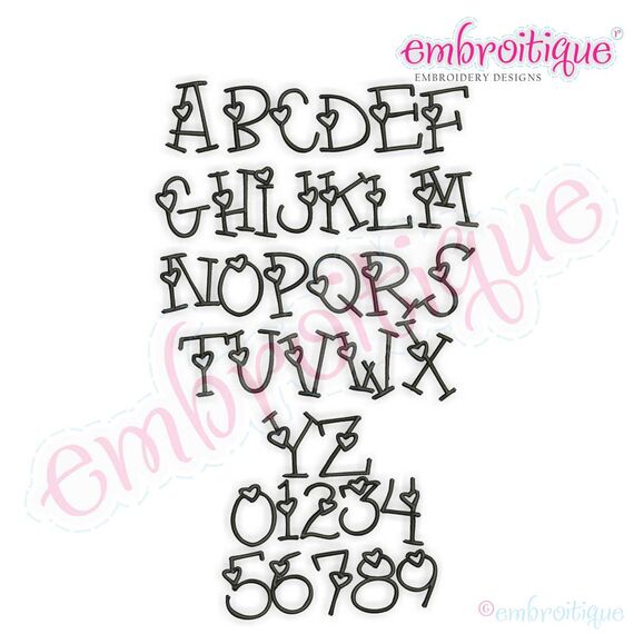 Allie Heart Monogram Set - Perfect for Valentine's Day