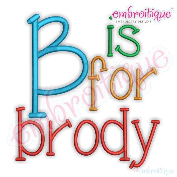 Brody Whimsical Handwritten Monogram Font - great for Boys & Girls!