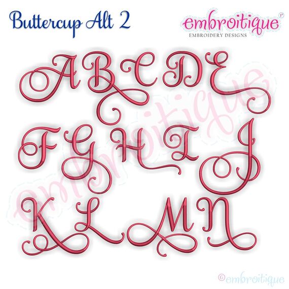 Buttercup Calligraphy Monogram Super Set **SMALL** - Basic and ALL Alternate sets included!