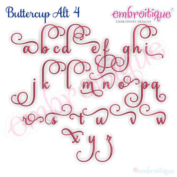 Buttercup Calligraphy Monogram Super Set **SMALL** - Basic and ALL Alternate sets included!
