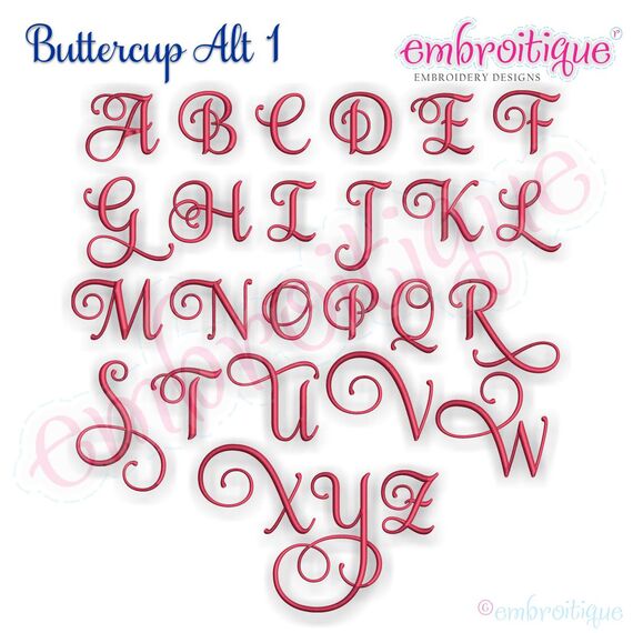 Buttercup Calligraphy Monogram Super Set **SMALL** - Basic and ALL Alternate sets included!