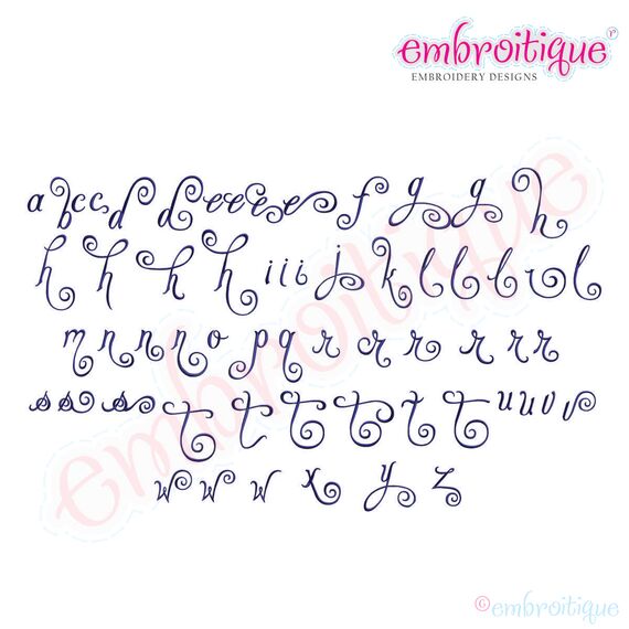 Charming Calligraphy Script Monogram Set - Large - FULL SET - 7", 8", 9", 5 image