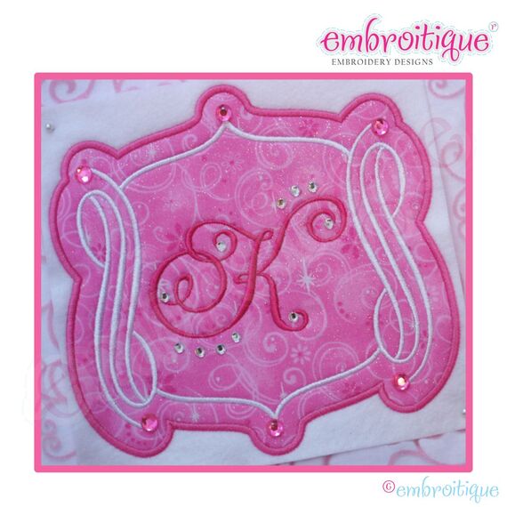 Clarke Applique Font Frame