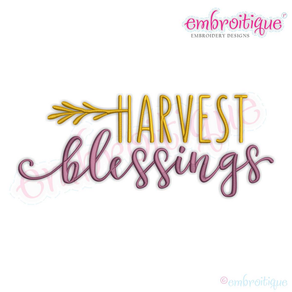 Harvest Blessings - Beautiful Fall design - Home Decor - Thanksgiving
