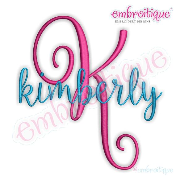Kimberly 1 Calligraphy Monogram Set - Small