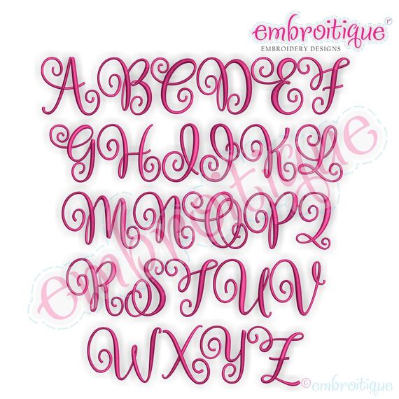 Kimberly 2 Alternate Caps Calligraphy Monogram Set - Small