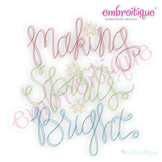 Making Spirits Bright - Running Stitch