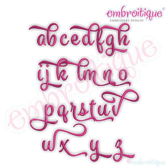 Penelope Set 4 - Calligraphy Script Monogram Alphabet Font for Machine Embroidery, 2 image