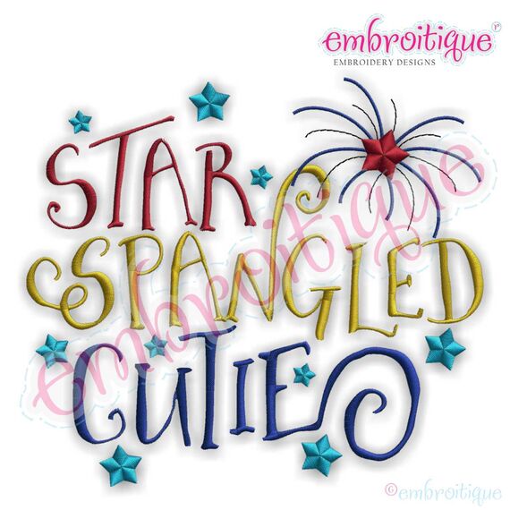 Star Spangled Cutie - Adorable 4th of July Design