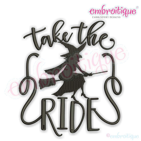 Take the Ride Halloween Wicked Witch Silhouette
