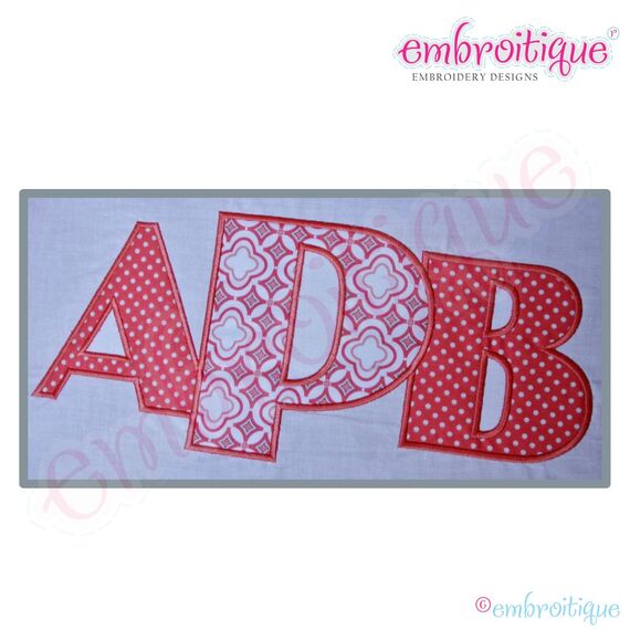 Taylor Applique Monogram Set - Large - 4", 5", 6", 7", 6 image