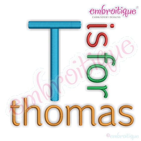 Thomas Monogram Set - Small - Perfect for Boys and Girls - .5", 1", 1.5", 2"