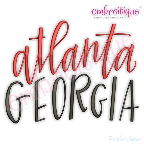Atlanta Georgia Hand lettered Calligraphy Design
