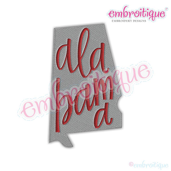 Alabama Lettered State Shape fill USA United States