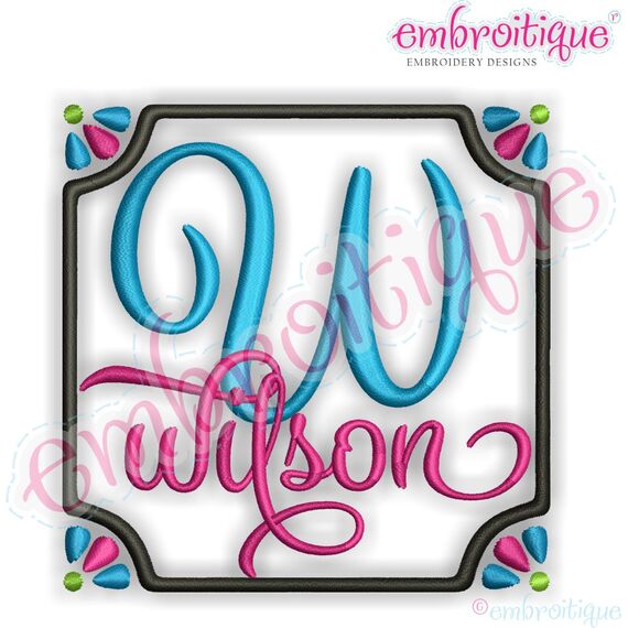 Wilson Monogram Font Frame