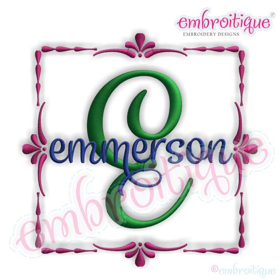 Emmerson Monogram Font Frame