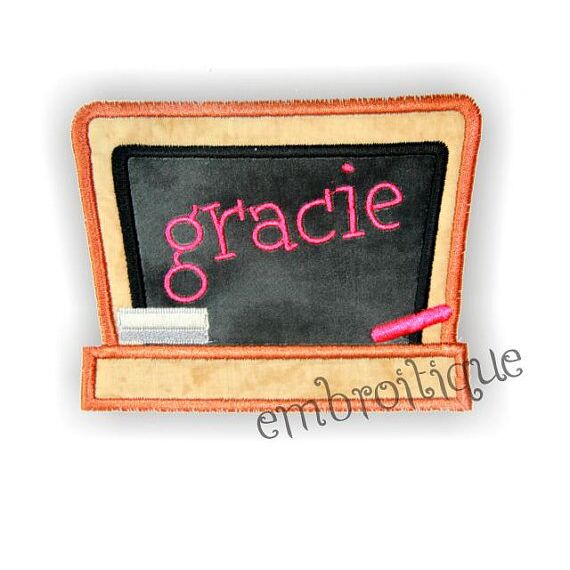 Back to School Chalkboard Applique, 2 image