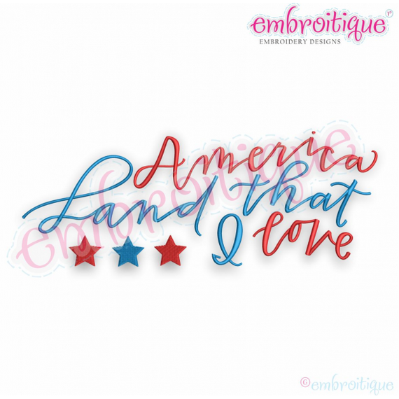 America Land That I Love with Stars