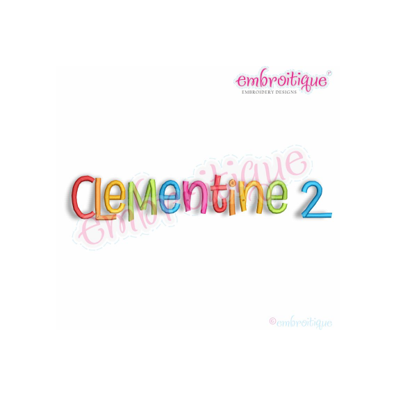 Clementine Set 2 Monogram Font- great for boys & girls - 0.75", 1", 1.5", 2", 3"