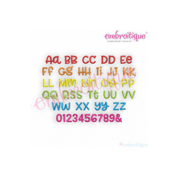 Clementine Set 1 Monogram Font - great for boys & girls - 0.75", 1", 1.5", 2", 3"