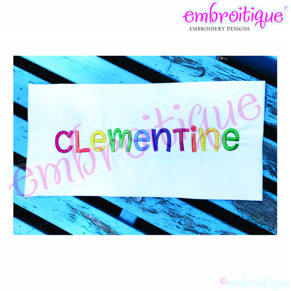 Clementine Set 1 Monogram Font - great for boys & girls - 0.75", 1", 1.5", 2", 3"