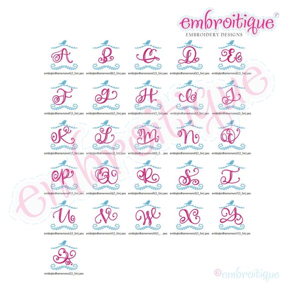 Bird Frame Monogram Font Small Sizes, 2 image