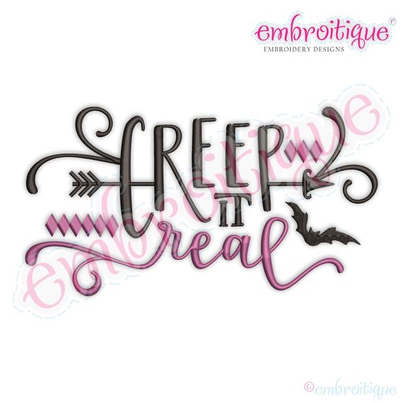 Creep It Real with Arrow and Bat Funny Halloween