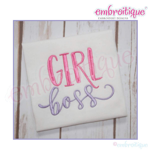 Girl Boss - Female Empowerment -  Machine Embroidery File
