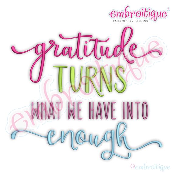 Gratitude Turns What We Have Into Enough - Family Thanksgiving