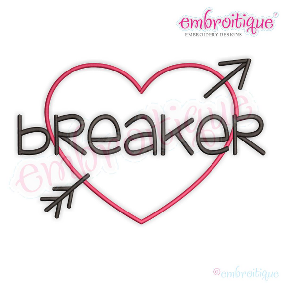 Heartbreaker Valentine's Day Machine Embroidery designs - great design for boys and girls!