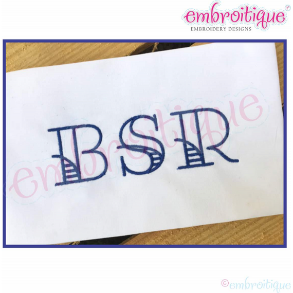 Lakeside Monogram Font - Embroitique Exclusive! 1", 1.5", 2", 2.5", 3", 4"