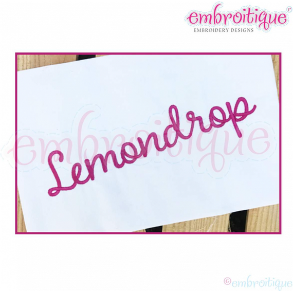 Lemondrop Monogram Font - Adorable & Sweet Font - 1", 1.5", 2", 2.5", 3", 4" - Machine Embroidery Design from Embroitique