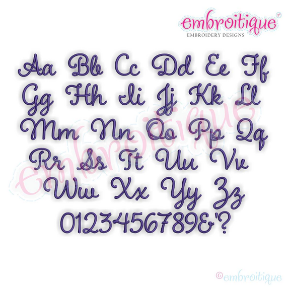Lemondrop Monogram Font - Adorable & Sweet Font - 1", 1.5", 2", 2.5", 3", 4" - Machine Embroidery Design from Embroitique