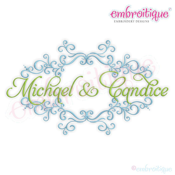 Sullivan Vintage Flourish Fancy Monogram Font Frame for machine Embroidery - Embroitique