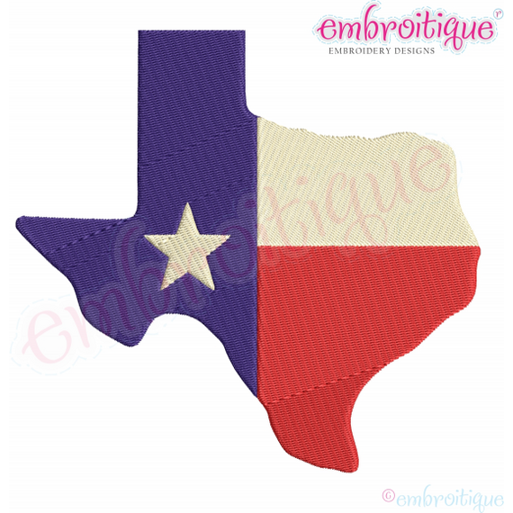 Texas Flag State Shape