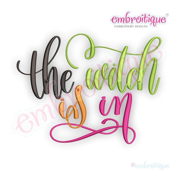 The Witch Is In - Calligraphy Hand Lettered - Halloween Fall