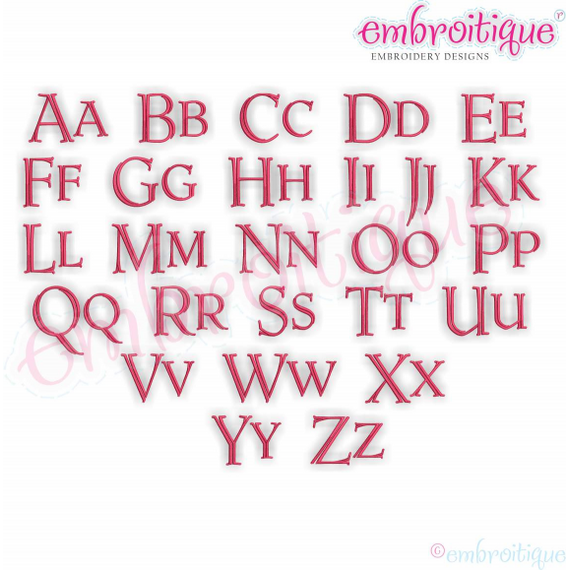 Carson Engraved Monogram Font for Machine Embroidery- Embroitique