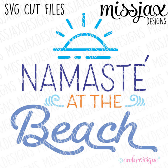Namaste at the Beach SVG Cut File