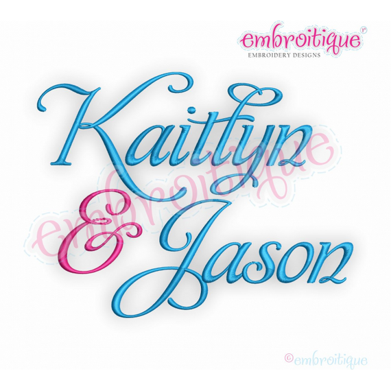 Mulberry Road Set 1 - Alphabet & Numbers Font - Italic Script -  0.75", 1", 1.5", 2", 2.5", 3"