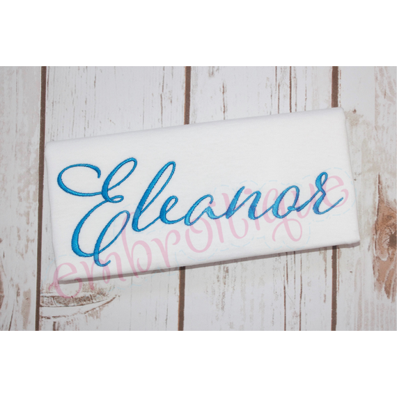 Eleanor Set 1 - Small - Calligraphy Script Machine Embroidery Monogram Alphabet Font - Embroitique - BX Files included