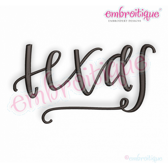Texas - Embroitique Machine Embroidery Design