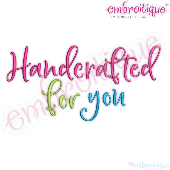 Hancrafted for you Embroitique Machine Embroidery Design