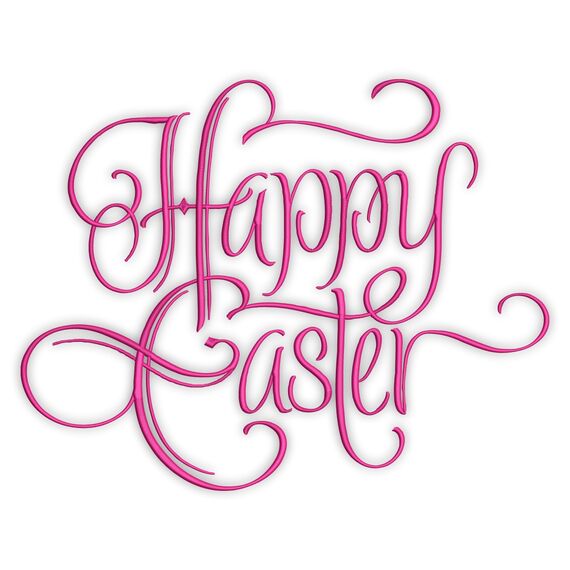 Happy Easter in Script Font