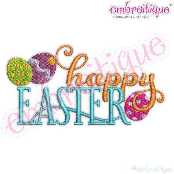 Happy Easter with Eggs