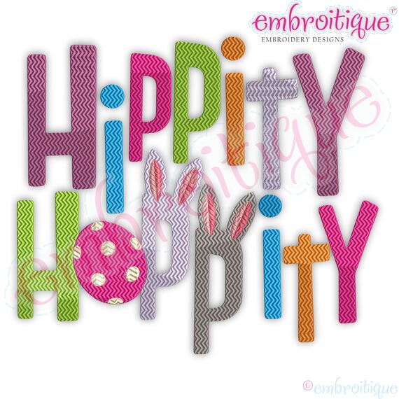 Hippity Hoppity - Fill Stitch Design