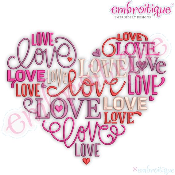 Lots of Love Heart Jumble Valentine Design, 2 image