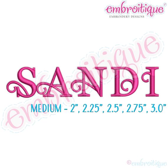 Sandi Monogram Font - Curly Classic Upright- MEDIUM, 2 image